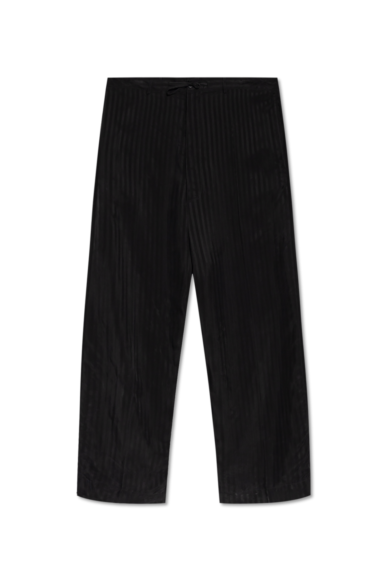 【BALENCIAGA】Striped Cupro Oversized Trousers ブラック Black Loose-fit striped pattern trousers Balenciaga - Vitkac